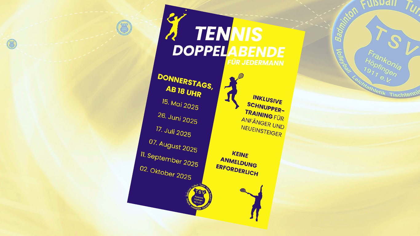 Tennis Doppelabende für Jedermann