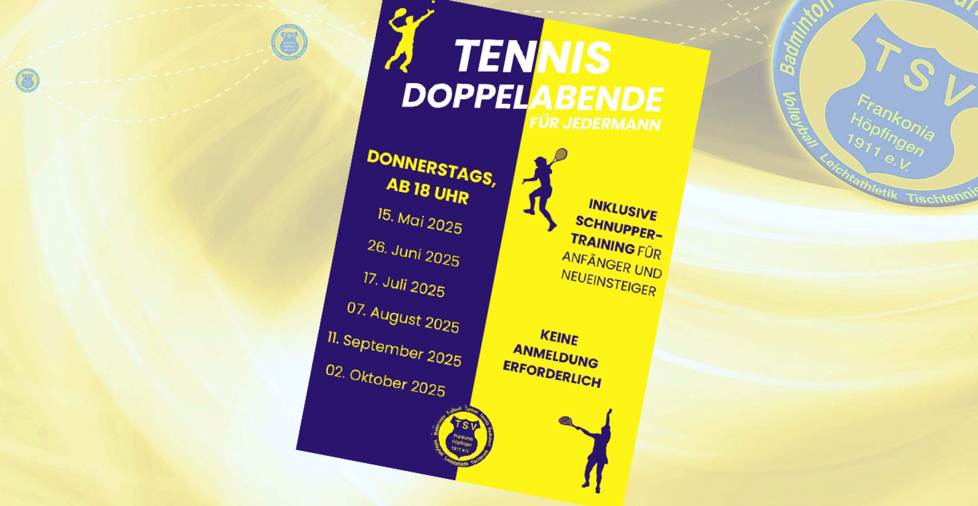 Tennis Doppelabende für Jedermann