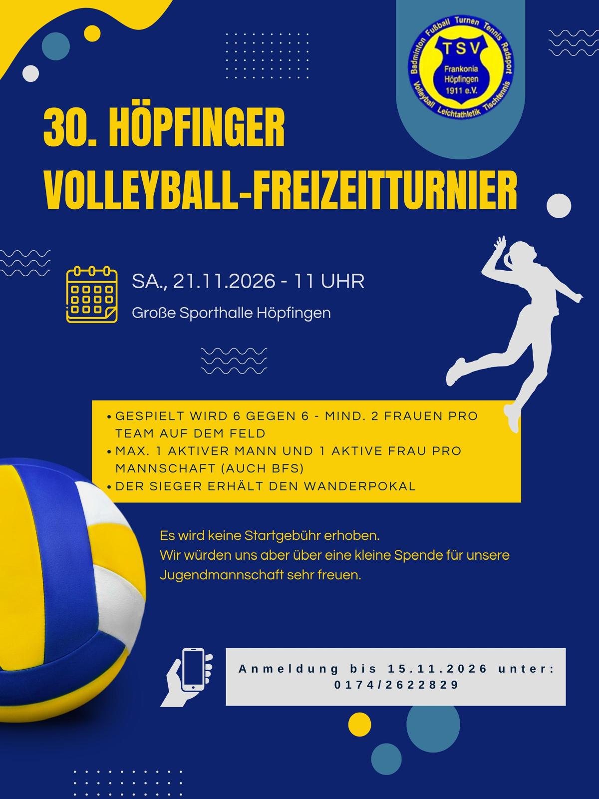 30. Höpfinger Volleyball-Freizeitturnier